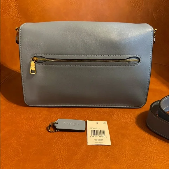 Coach chain tabby shoulder in bluebell and brass. - Picture 5 of 13